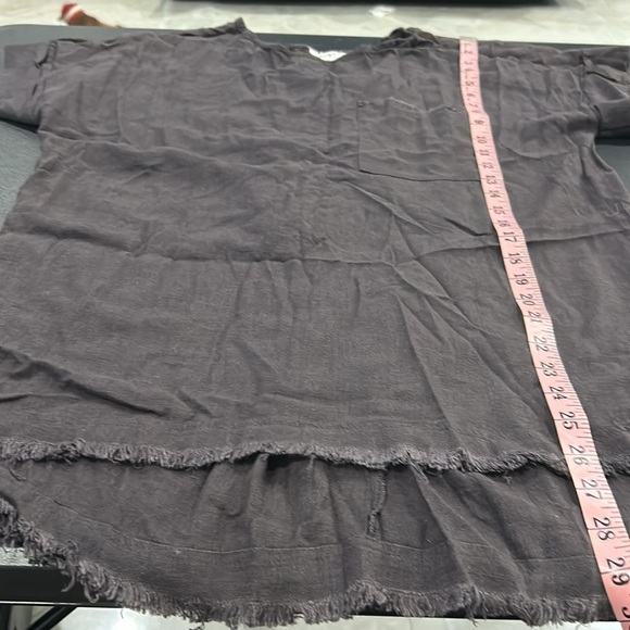 Umgee Boho Rayon Fringed Top Linen Blouse . Size M (245) - Picture 9 of 11
